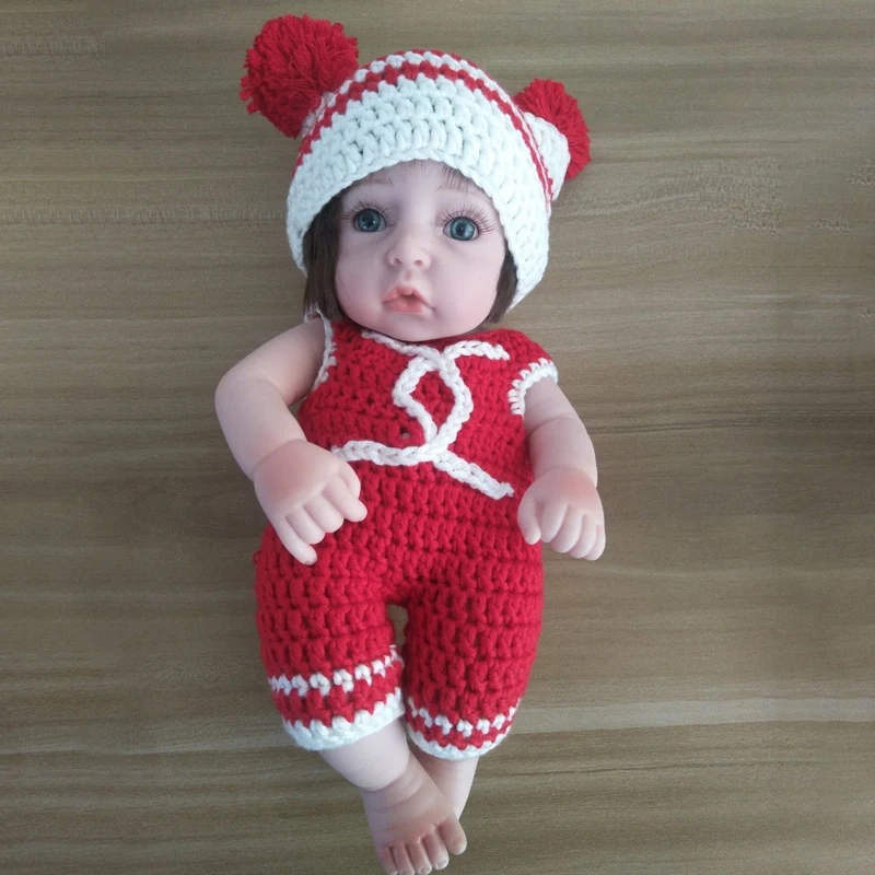 

Reborn Baby Dolls Full Body Silicone For Sale Fashion Boy Toy Gift Reborn Realist Baby Doll Red Sweater Brown Hair For Kid