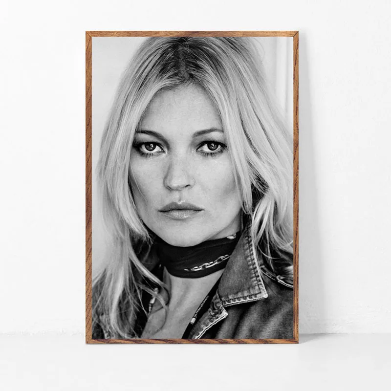 Kate Moss супер модель звезда Мода сексуальная B& W художественная живопись Шелковый Холст плакат настенный домашний декор