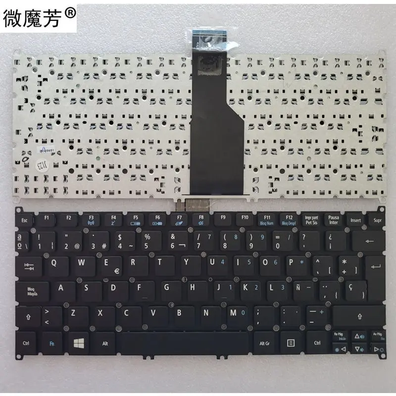 

NEW spanish Laptop Keyboard For Acer Aspire S3 S3-391 S3-951 S3-371 S5 S5-391 725 756 TravelMate B1 B113 B113-E B113-M SP Black
