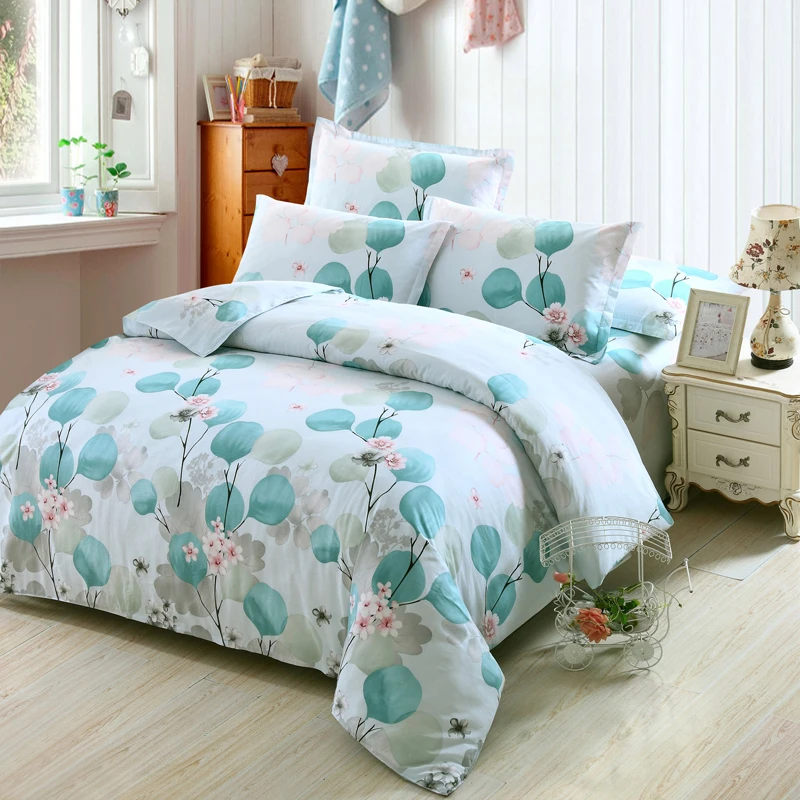 

Plum Blossom Pattern Duvet Cover 3/4 pcs Bedding Set Duvet Cover Adult Kids good quality Bed Linen twin full Queen king Size