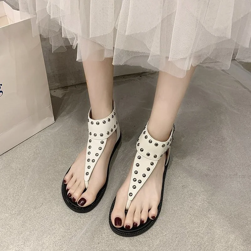 

Fashion Women's Sandals Summer New 2021 Women Shoes Sandals Women Flats Sandals Female Shoes Flip Flops Cover Heel Ladies Shoes