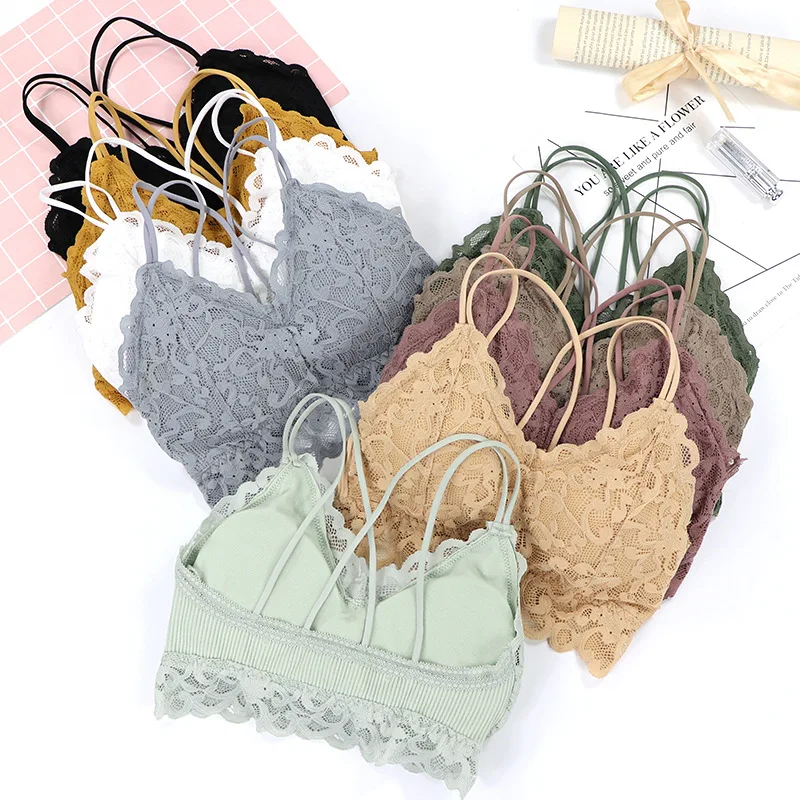 Бюстгальтер пуш ап бесшовный кружевной без стальных колец|Бюстгальтеры| |