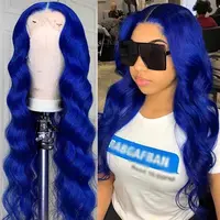 613 Blonde Lace Front Wig Body Wave Blue Human Hair Wig 613 Transparent Lace T Part Lace Wig With Baby Hair Peruvian Remy Hair