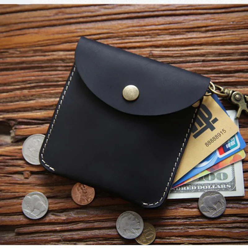 Модный мини кошелек унисекс из 100% натуральной кожи Роскошный в стиле ретро