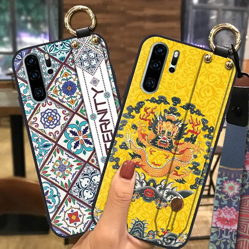 Противоударный чехол для телефона в китайском стиле Huawei P30 Pro силиконовый