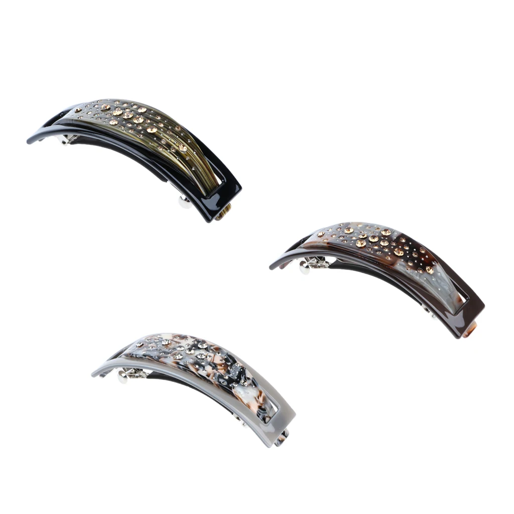 Французские толстые заколки для волос модные трендовые ацетатные Стразы ручной