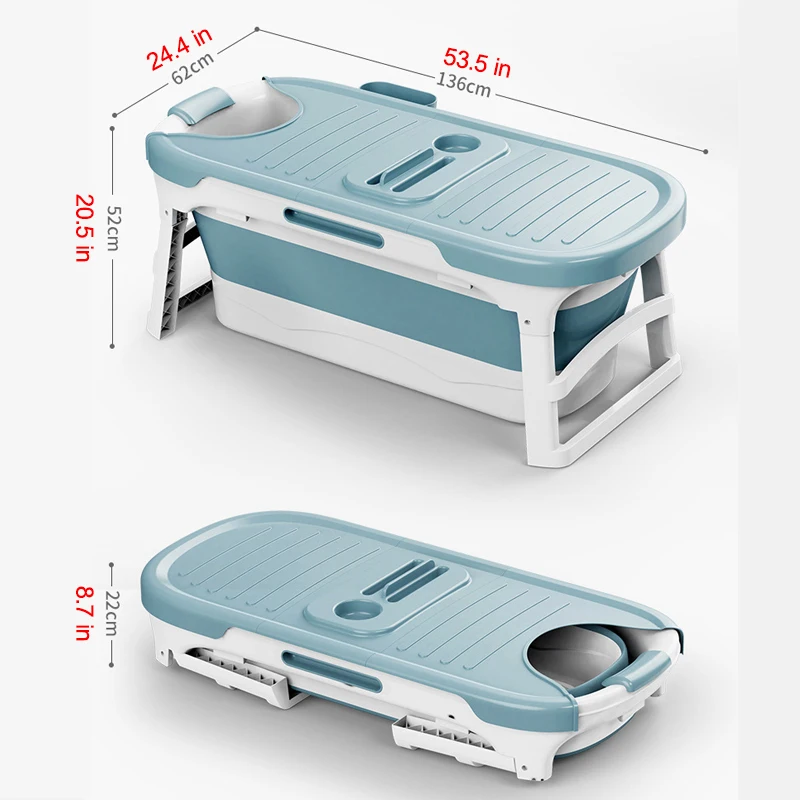 

1.36m Bathtub Folding Foldable Bathtub Adult Full Body Wash Bath Tub Adult Home Bathtub Sit Children Swimming Barrel Artifact
