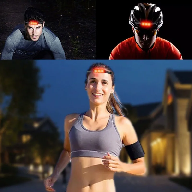 

LED Motion IR Sensor Headlamp Mini Red Light 5-Mode Zoom Headlight Rechargeable Head Torch Hunting Light