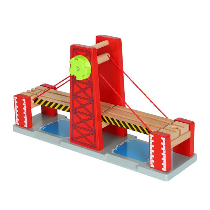 

Wood Train Railway Track Set Accessories Lift Bridge Wooden Track Train Toys City Tracks For Kids Chrismas Gift