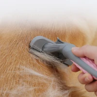 pet self cleaning brush cat hair remover shedding brush for dog professional grooming tool kit for long short haired pets puppy