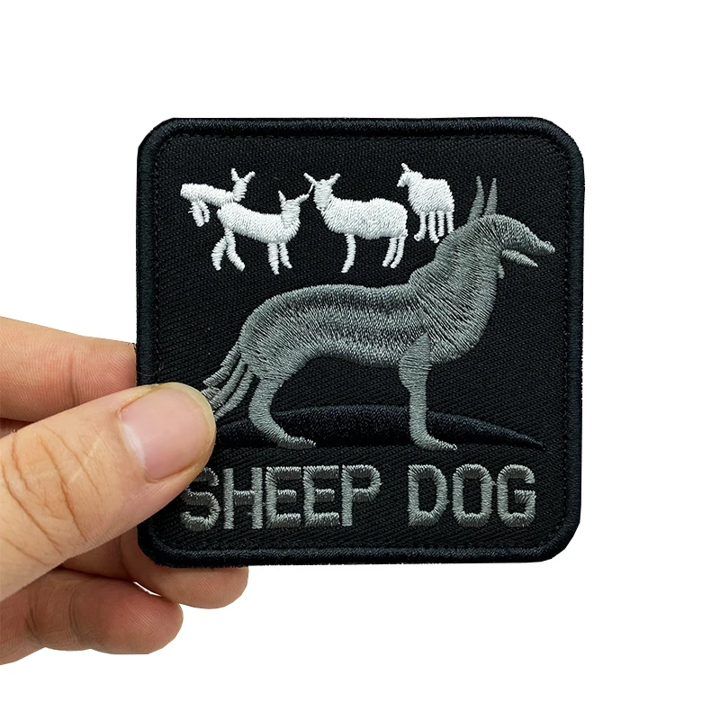 

SHEEP DOG embroidered Velcro patch hook and loop military Tactical Applique for Clothing Armband Backpack Accessory