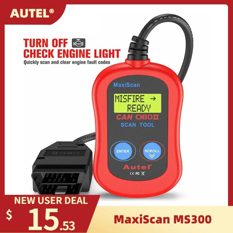 

Autel MaxiScan MS300 OBDII Автомобильные диагностические инструменты считыватель кодов автомобильные аксессуары OBD2 Escaneo del motor