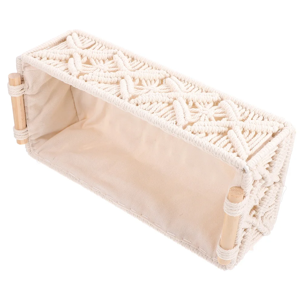

1Pc Bohemian Style House Woven Storage Basket Multipurpose Woven Storage Basket