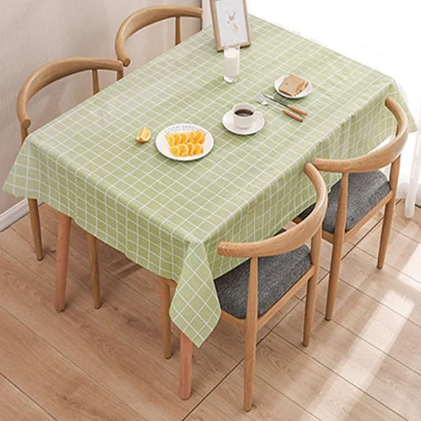 1 Pc Plaid Tablecloth Waterproof Oil-proof PVC Wedding Birthday Party Table Cover Rectangle Desk Cloth Wipe Covers | Дом и сад