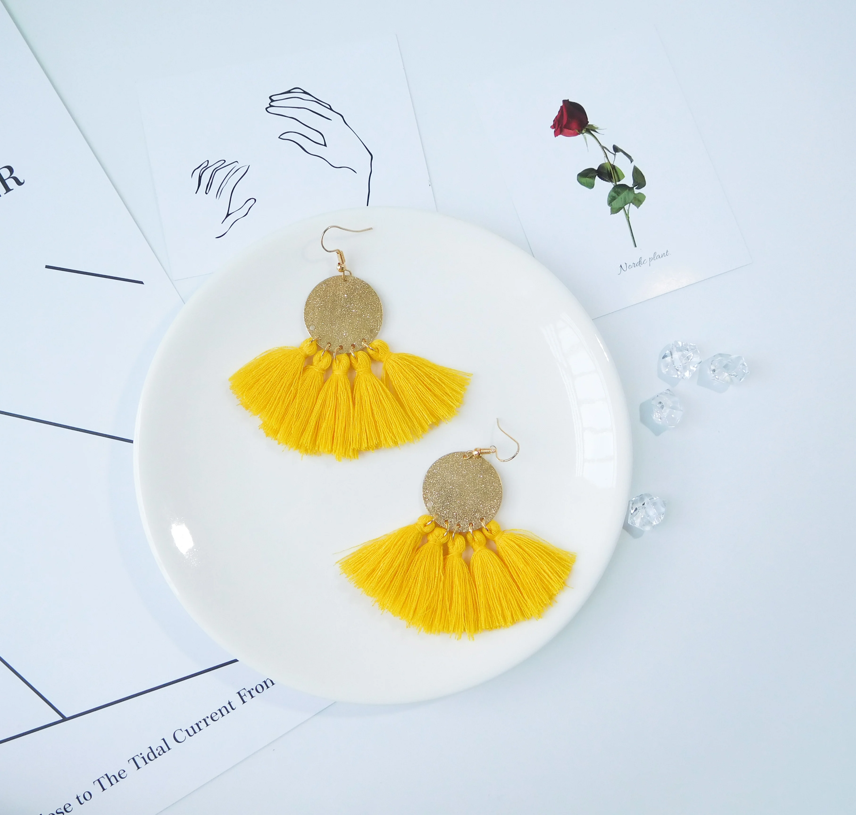 HC 2020 новые модные круглые большие эффектные серьги с подвесками Винтажные