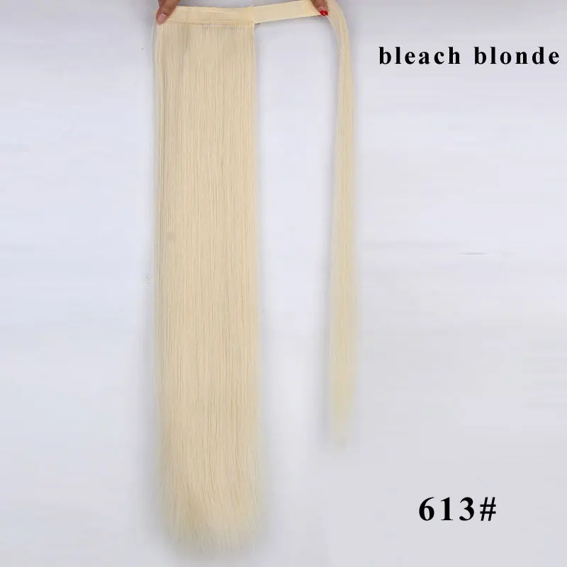 AISI BEAUTY 22 ''женские длинные волнистые синтетические обертывания вокруг шиньков поддельные волосы конский хвост для наращивания высокотемпературное волокно - Цвет: 613