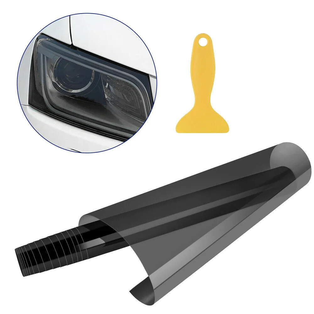 

12 X 79Car Light Black Tint Headlights Fog Taillight Film Vinyl Wrap PVC Light Protector Universal Car Accessories
