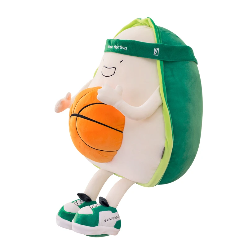 

Keep Fighting Basketball Avocado Man Stuffed Soft Plush Pillow Toy