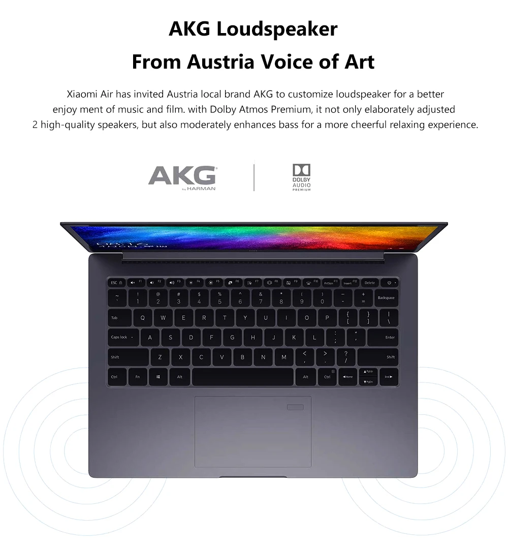 Ультратонкий ноутбук Xiaomi Air 13," Intel i5/i7 четырехъядерный 8 Гб DDR4 256 ГБ PCle SSD MX250 2 Гб Распознавание отпечатков пальцев Домашний ПК
