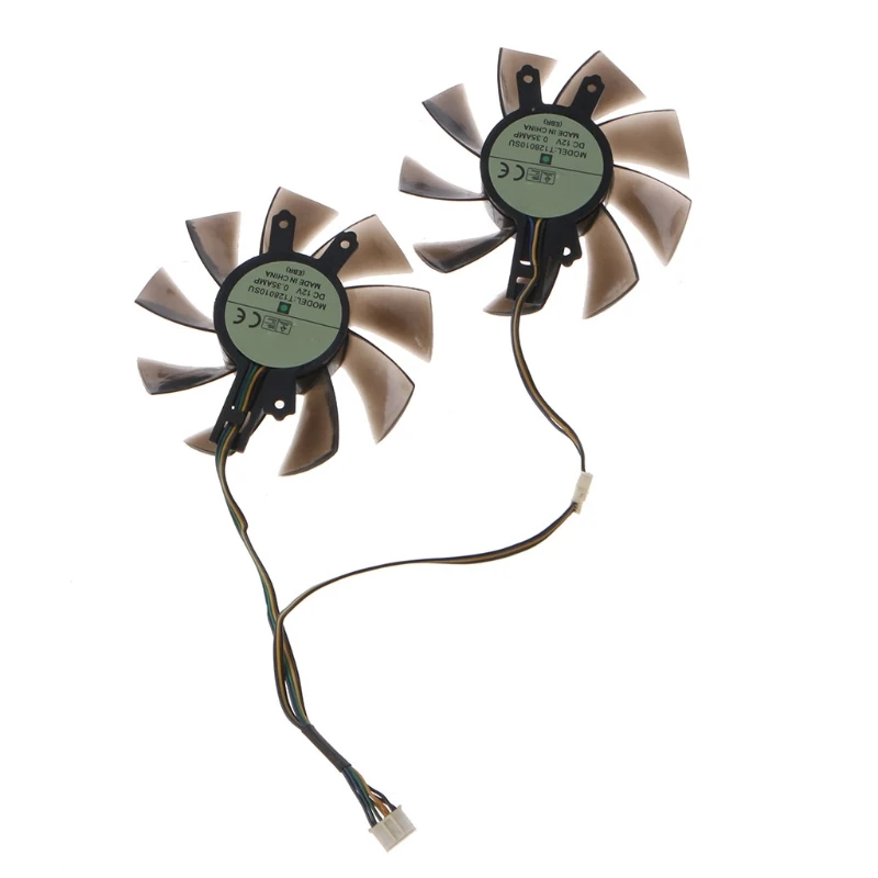 

T3EB 75MM T128010SU 4Pin VGA Fan Graphics Card Cooling Fan for Gigabyte GTX 1060