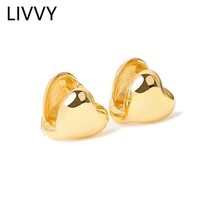 livvy silver color heart%c2%a0shape%c2%a0 small stud earrings for women high quality exquisite elegant jewlery