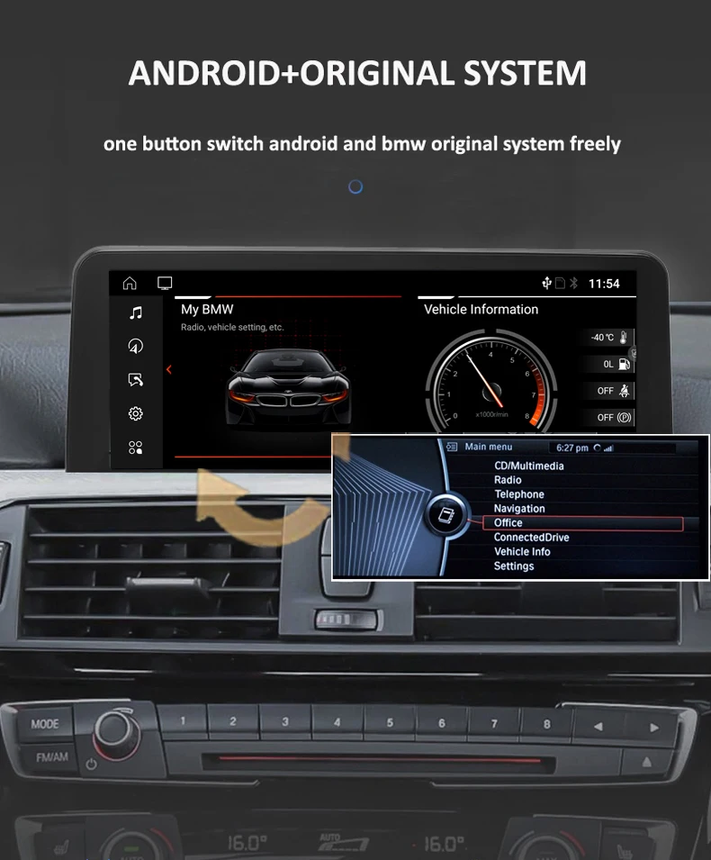 10 25 &quotAndroid 0 Автомобильный мультимедийный экран радио для BMW F30 F31 F34 F32 F33 F36 2018 EVO Wi Fi