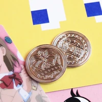 anime a certain scientific railgun misaka mikoto cosplay metal commemorative medal coin souvenir props birthday gift
