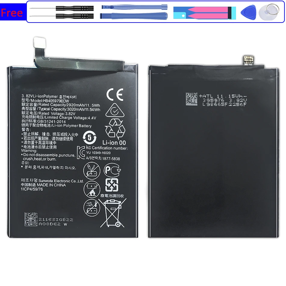 

HB405979ECW Battery For Huawei Y5 2019 AMN-LX1 LX9 L21 L29 For Honor 8S / Honor8S KSE-LX9 KSA-LX9 ksa-al00 5.71" Battery + Tools