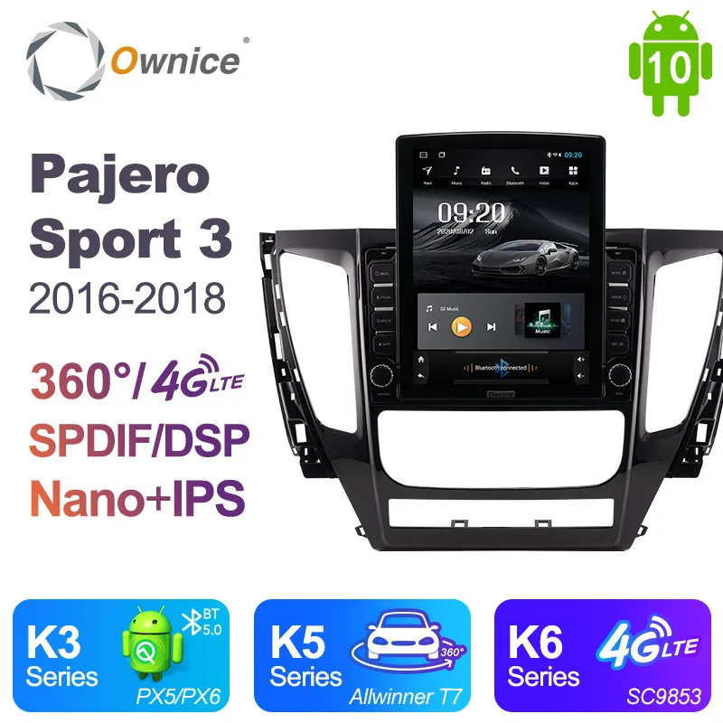 Ownice Android 10 0 автомобильное радио для Mitsubishi Pajero Sport 3 2016 2018 GPS 2 Din Автомобильная