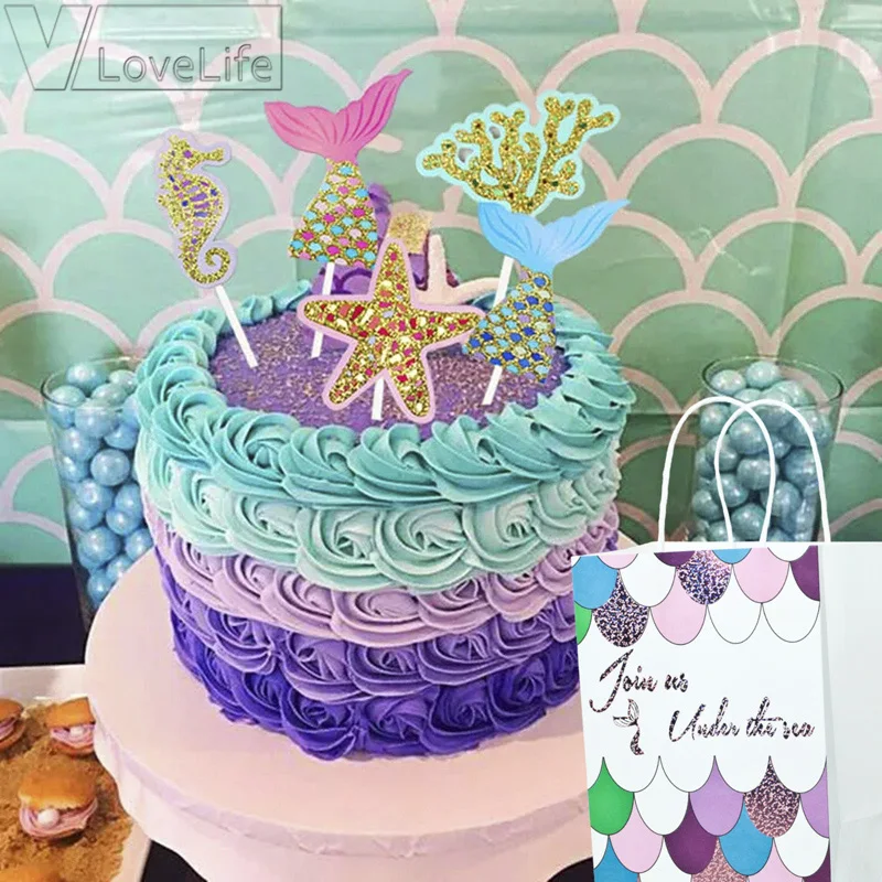 Подарочные сумки русалки предметы для вечеринки сувениры сумка годе с блестками