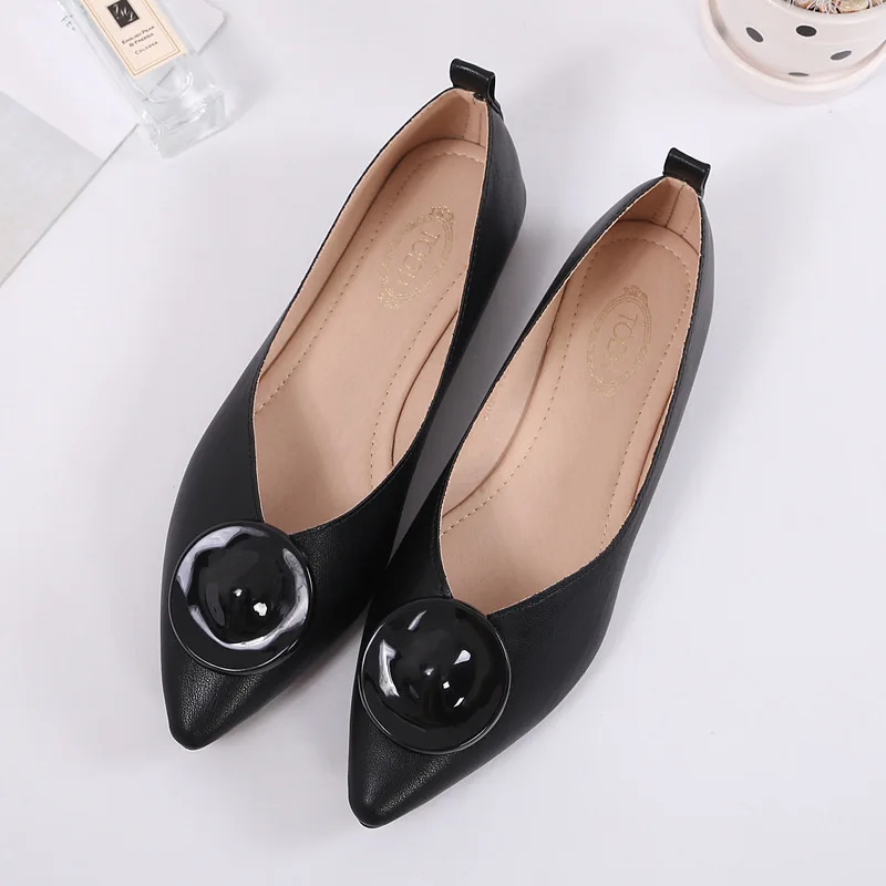 

Designer Shoes Women Luxury 2019 Ballet Flats Fashion Casual Pointed Toe Loafers Espadrilles Shallow Soft Bottom Ladies Shoes