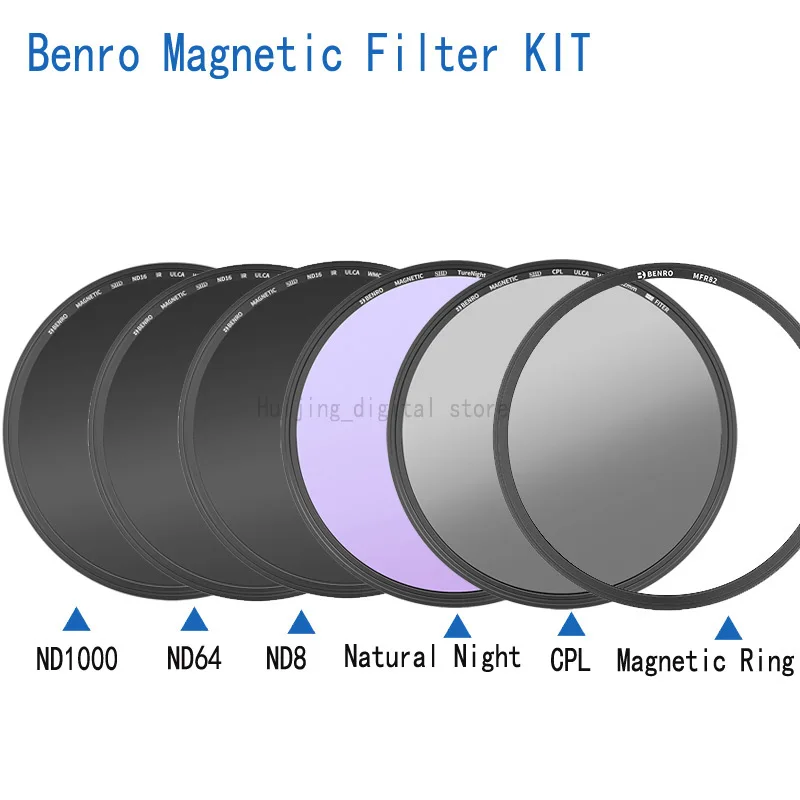 

Benro 82 мм набор магнитных круговых фильтров cpl + ND8 + ND64 + ND1000 + натуральный ночной фильтр + магнитное кольцо фильтры для объектива камеры
