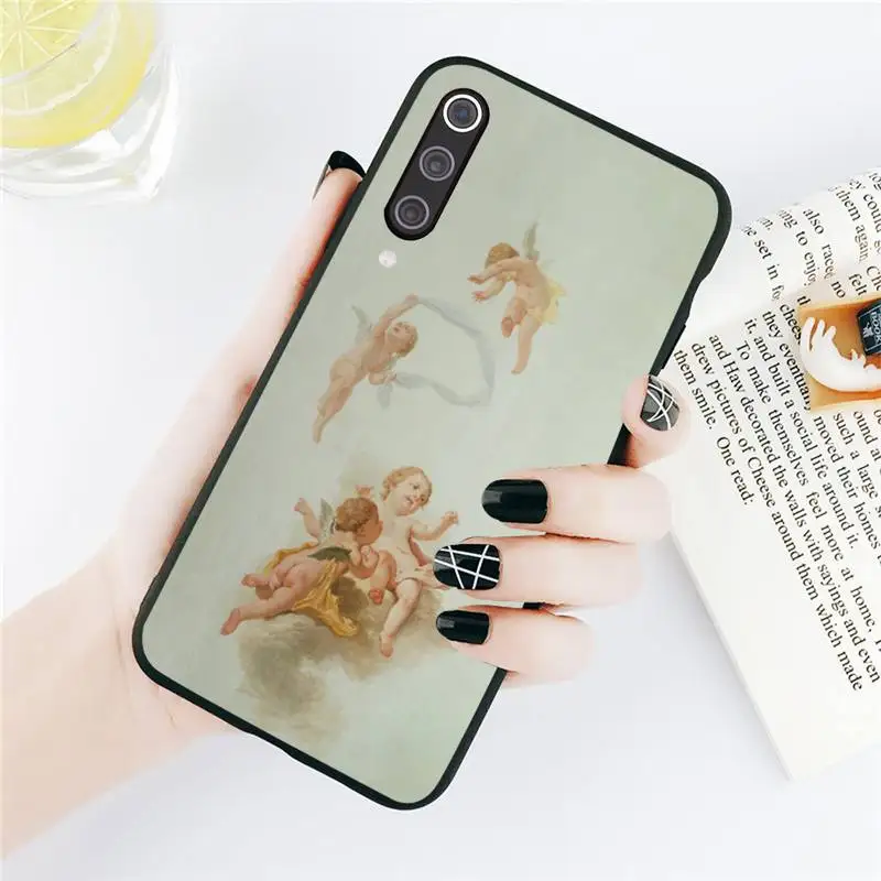 

Angel cute retro art Renaissance Phone Cases For Xiaomi Redmi note 7 8 9 t k30 max3 9 s 10 pro lite funda coque