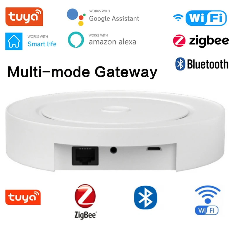 

Tuya ZigBee 3.0 Smart Hub, Wireless/Wired Gateway Bridge for App Voice Remote Control, Works With Alexa Google Home Assistant