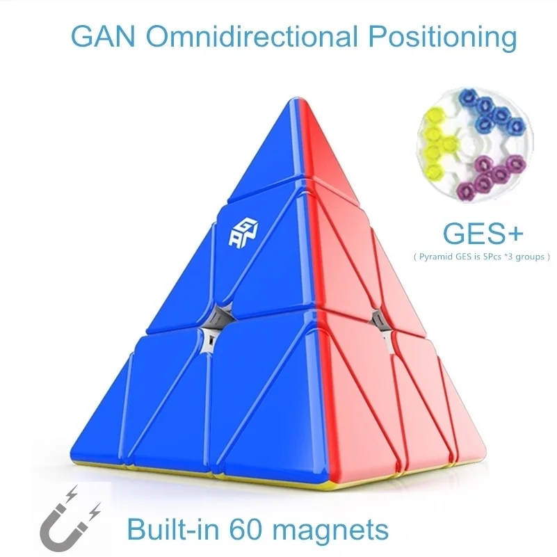 GAN Cubes 3x3x3 Magnetic Pyramid Magic Cube GES M 3x3 Speed 3*3*3 Puzzle Cubo Magico Magnet Game Toys | Игрушки и хобби