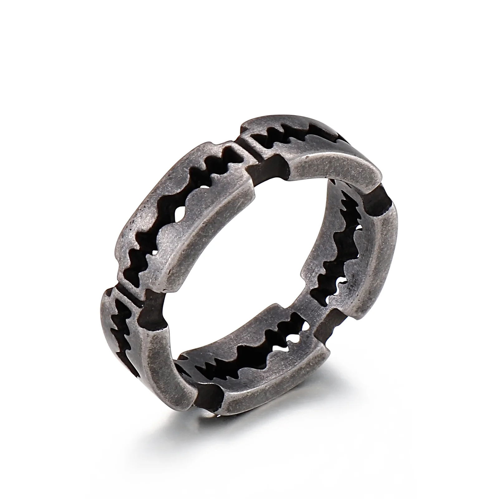 

Stainless Steel Shaving Blade Ring Men Cool Retro Rings Accessories