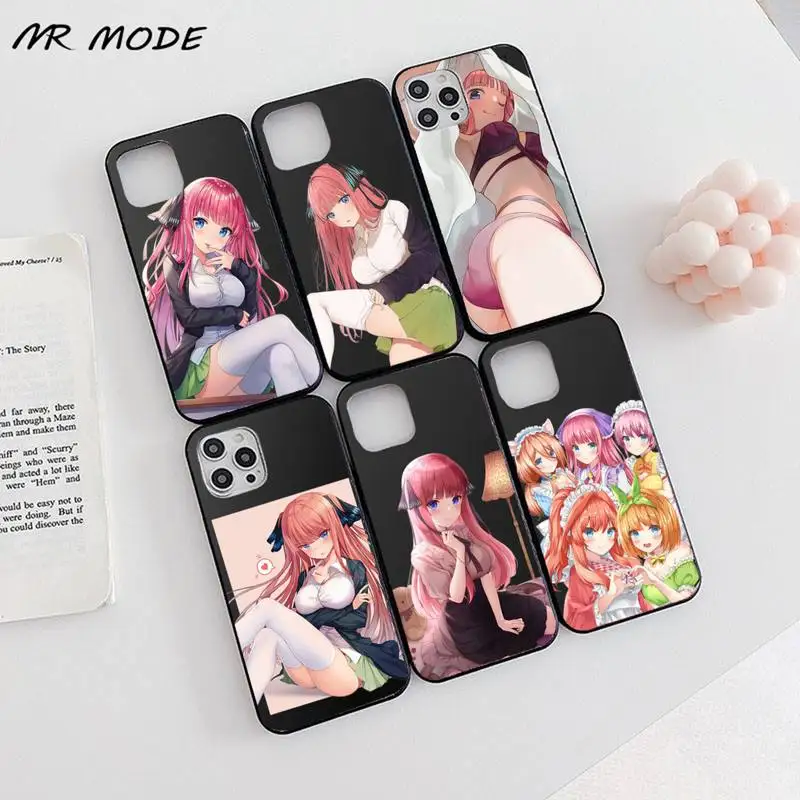 

Nakano Nino Phone Case for iPhone 13 11 12 8 7 6 6S pro XS MAX Plus X mini SE 2020 XR Soft mobile bags Manga Cartoon Anime Funda