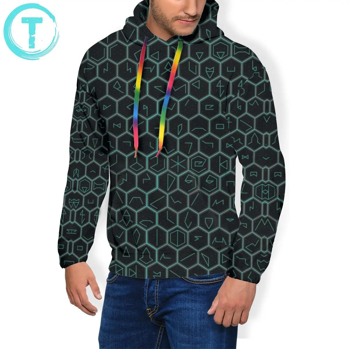

Ingress Hoodie GlyphSeries Hoodies Stylish Polyester Pullover Hoodie Men XXXL Long Length White Hoodies