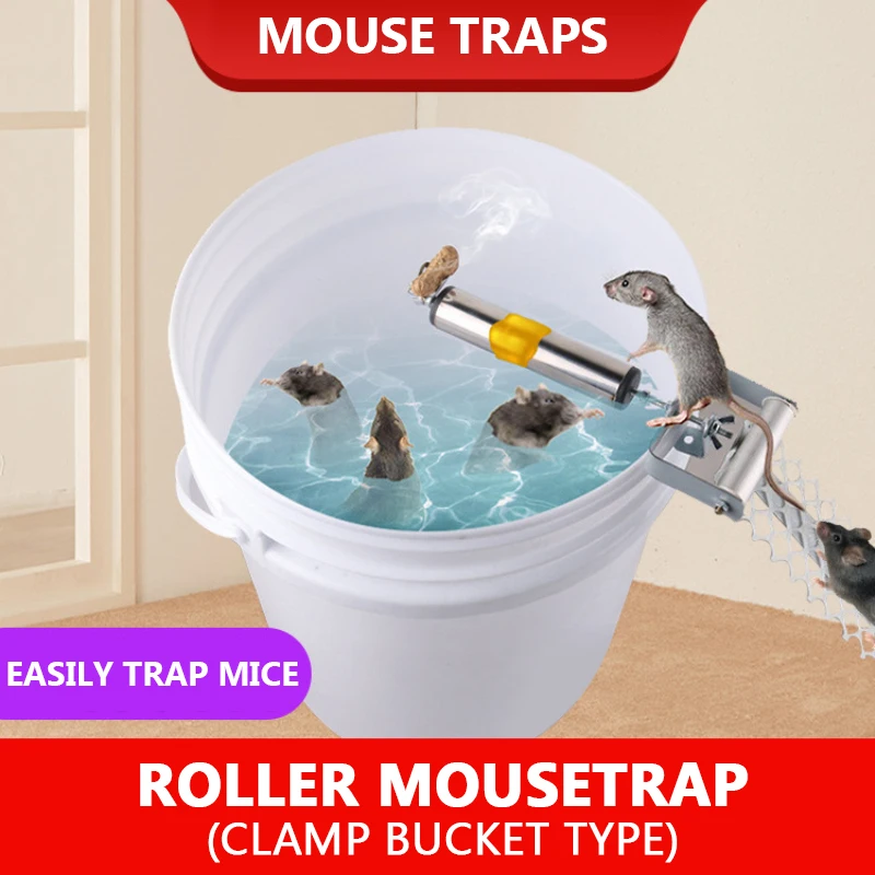 

Rolling Stick Mouse Trap Auto Stainless Steel Mouse Traps Creative Rat Catcher Household Pest Mice Control Rodent Bait Killer