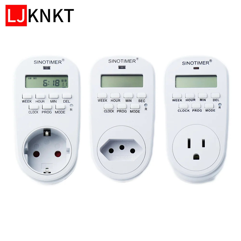 

Electronic Digital Timer Switch Kitchen Outlet Energy Saving Week Hour Programmable Timing Socket 7 Day Cycle Timer Plug