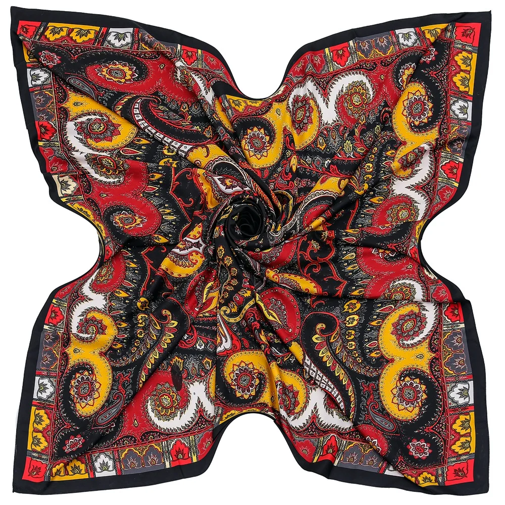 Женский квадратный шарф в богемном стиле, весенне-осенний мягкий шарф, аксессуар для хиджаба, X см