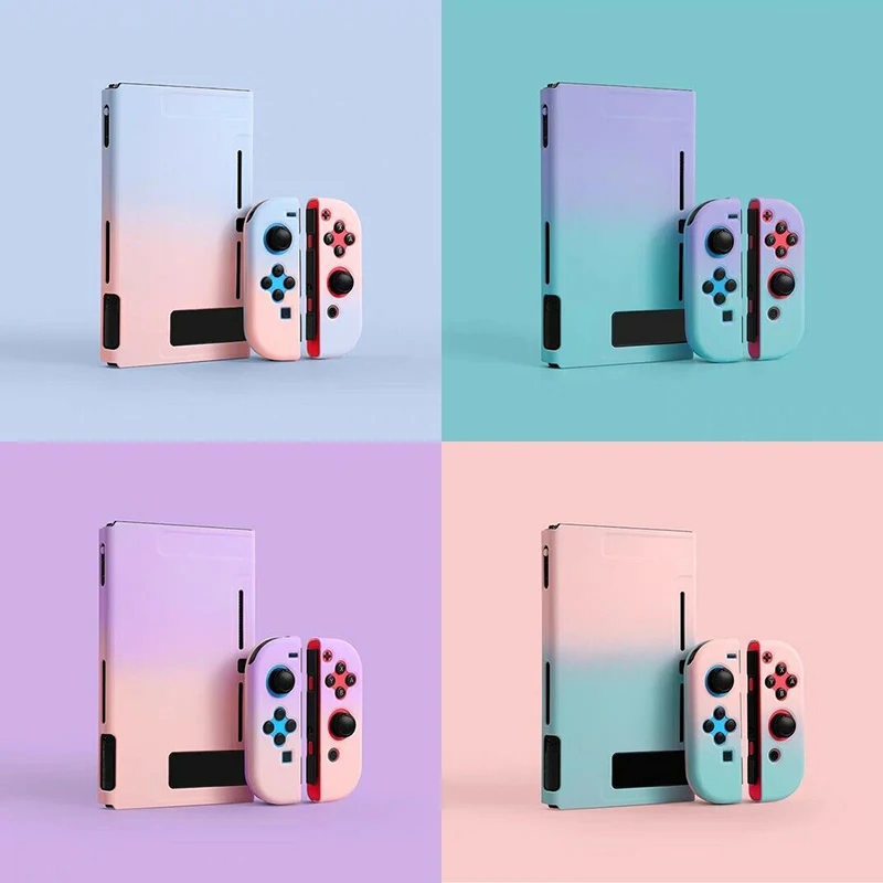 Жесткий чехол с градиентом Kawaii разноцветным корпусом для переключателя Nintendo Console