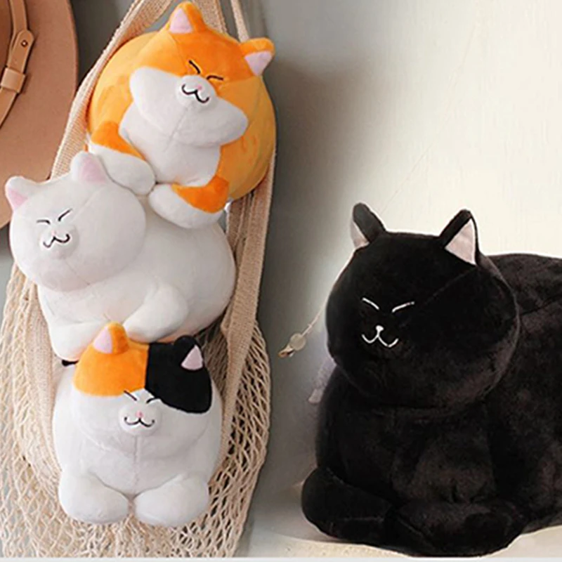 Популярная плюшевая подушка 25/40 см для кошек с большим хлебом счастливый кот