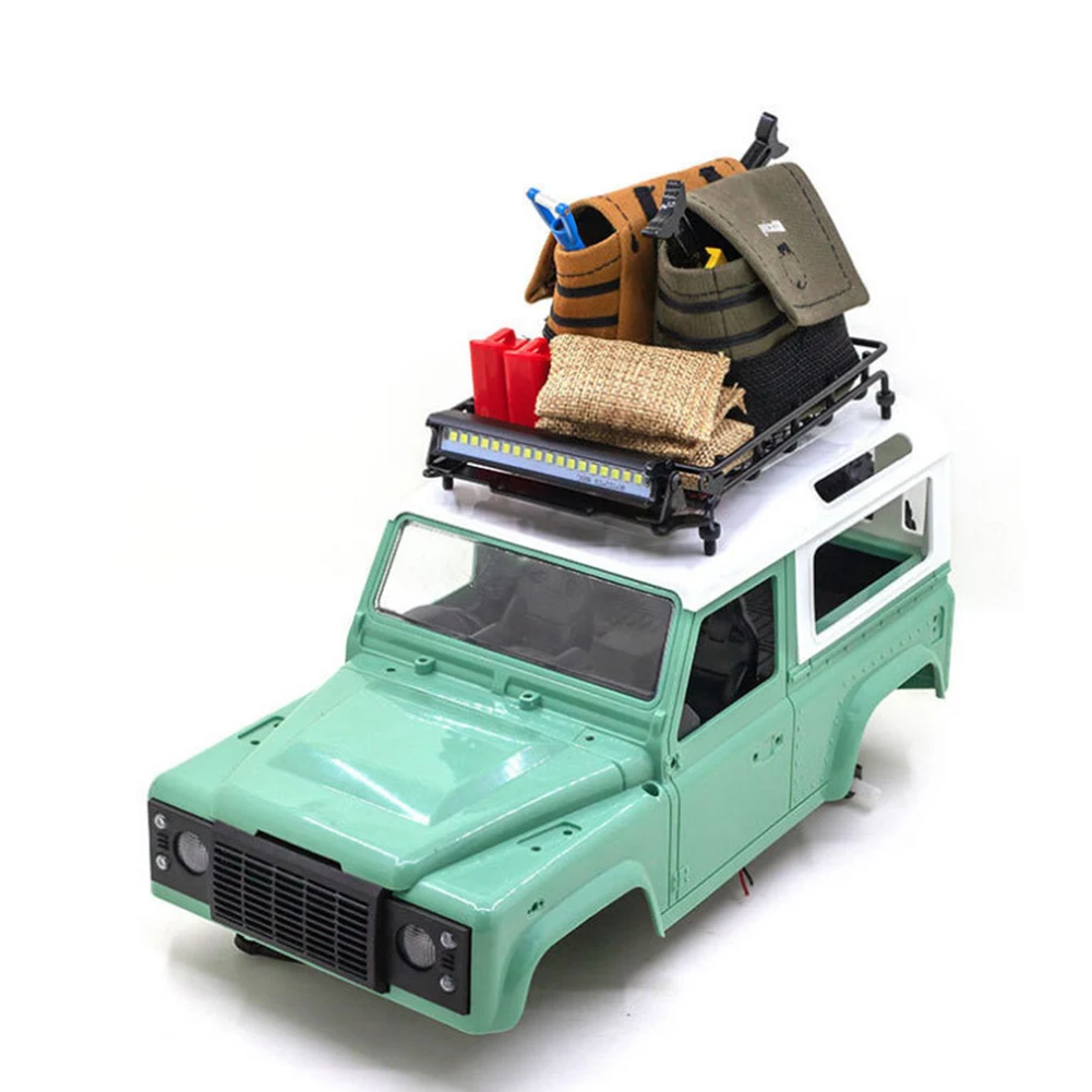 

DIY Tire Bag Durable With LED Light Tool Oil Drum Professional Luggage Rack Kit Shovel Accessories For MN D90 1/12 RC Car
