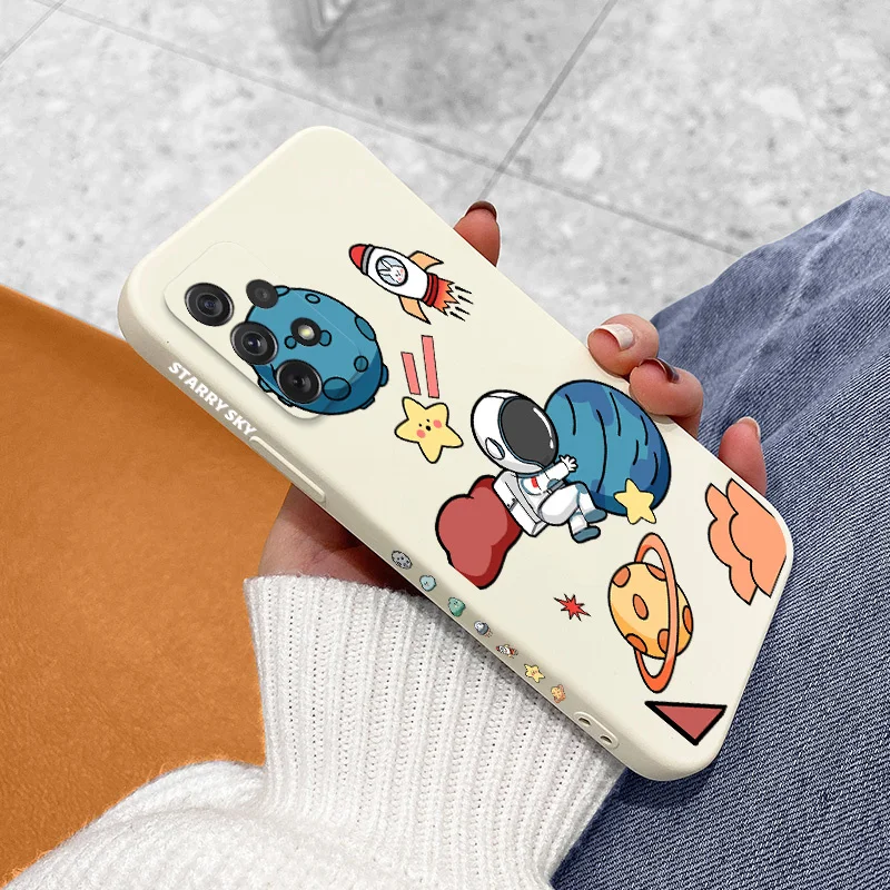 

Planet Astronaut Case For Samsung A72 A52 A42 A32 A22 A21S A02S A12 A02 A71 A51 A41 A31 S21 S20 FE S10 S9 Ultra Plus Back Cover