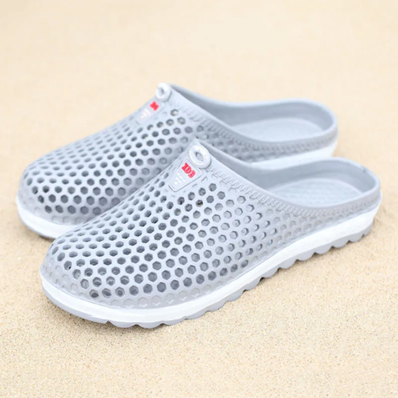 Fashion Plus Size 37-55 Unisex Slippers Outdoor Beach Sandal For Male Hollow Non-slip Men Clogs Terlik | Обувь
