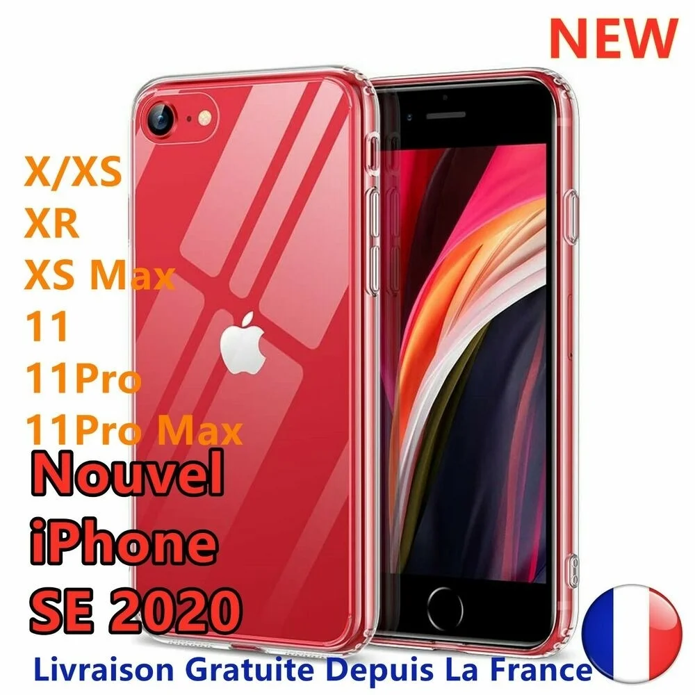 

Coque Silicone For iPhone SE 2020 11 Pro MAX X XR XS 6 7 8 Plus Etui Housse Case
