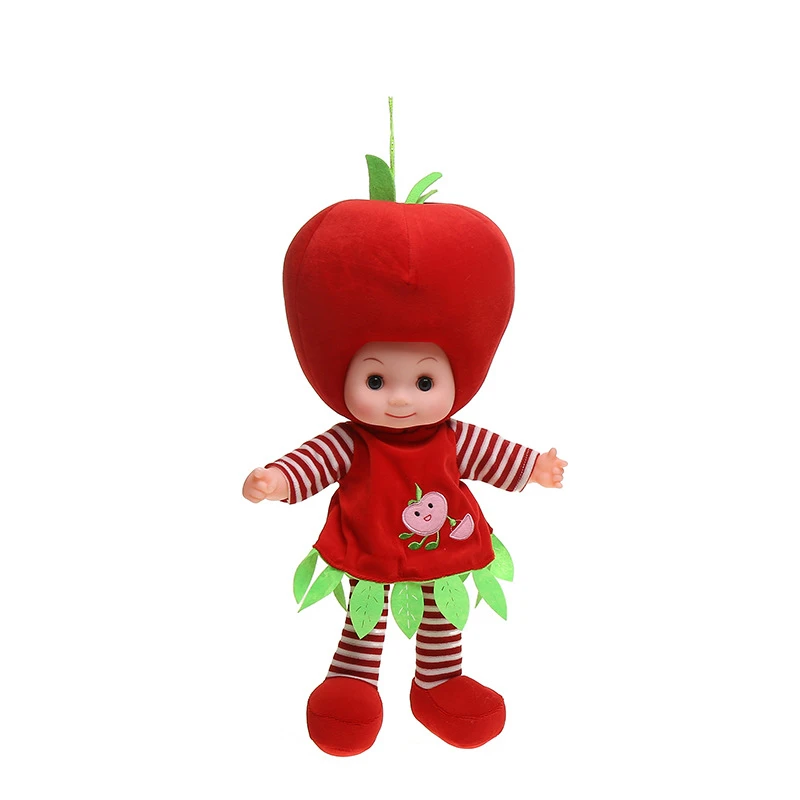 

40cm 15.6in Lovely Doll Baby Plush Toy Apple Watermelon Fruit Dolls Playmate Soothing Dolls Kids Toys Christmas Birthday Gifts