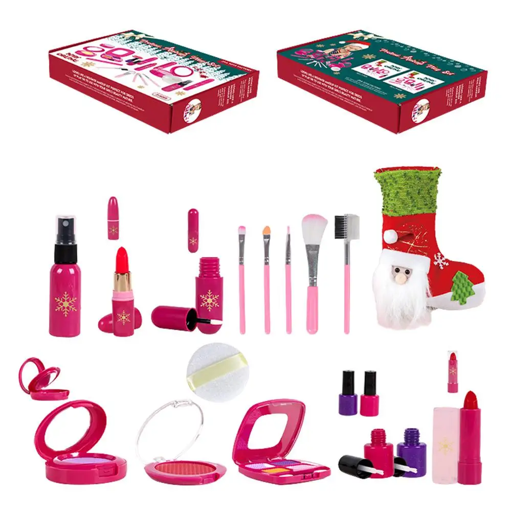 

Набор игрушек для макияжа для девочек, Набор моющихся игрушек для макияжа, для детей, для игр на Хэллоуин, Рождество, день рождения, 16 шт.