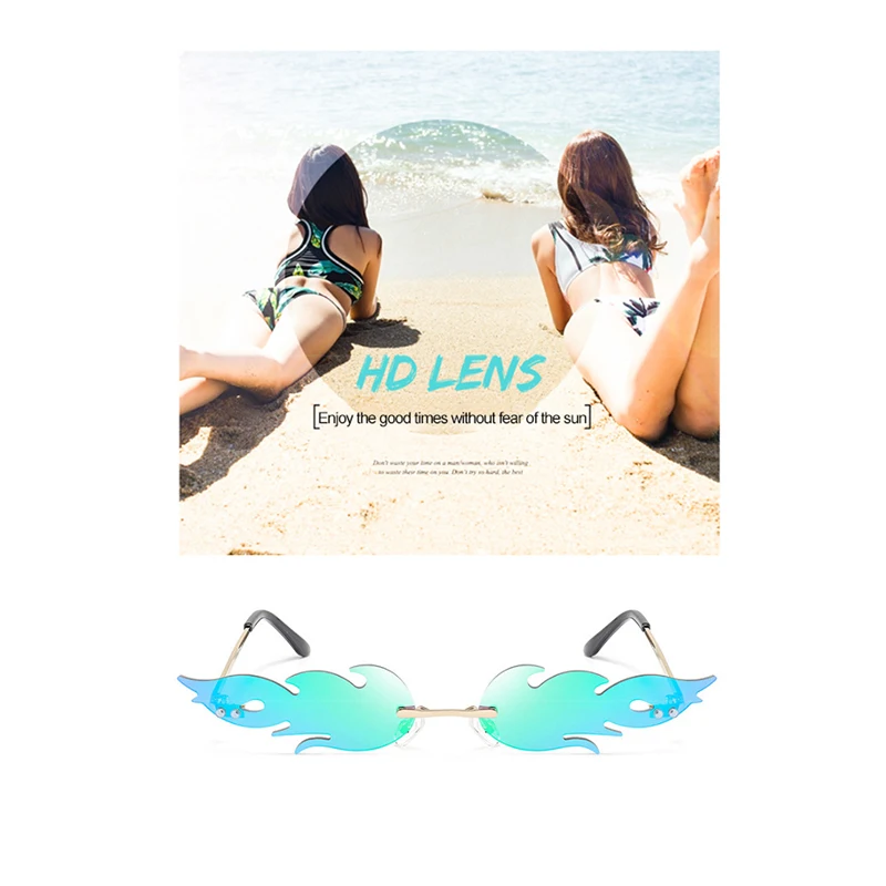 Очки солнцезащитные без оправы для мужчин и женщин брендовые дизайнерские